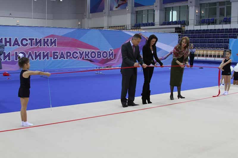 Церемония открытия Центра гимнастики Олимпийской чемпионки Юлии Барсуковой в Казани